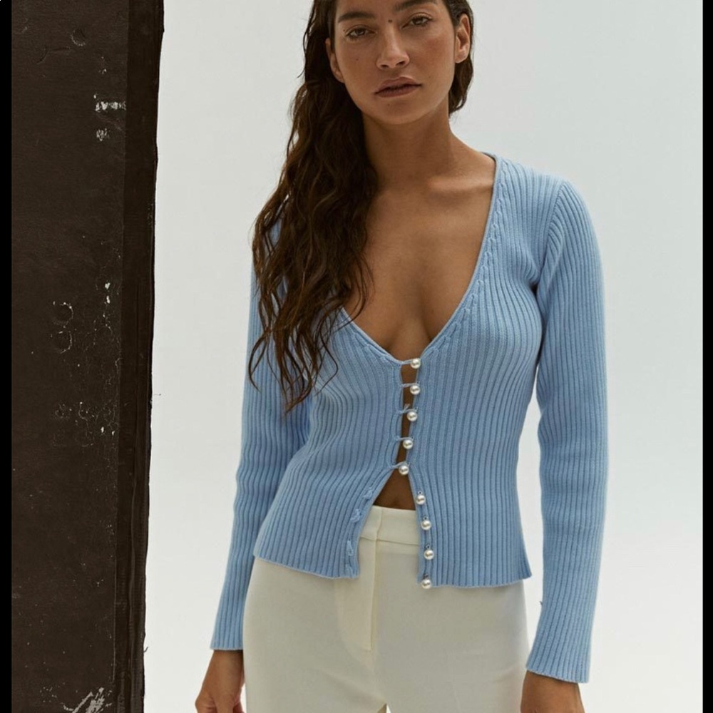 Muster Paris Clara cardigan in blue 38